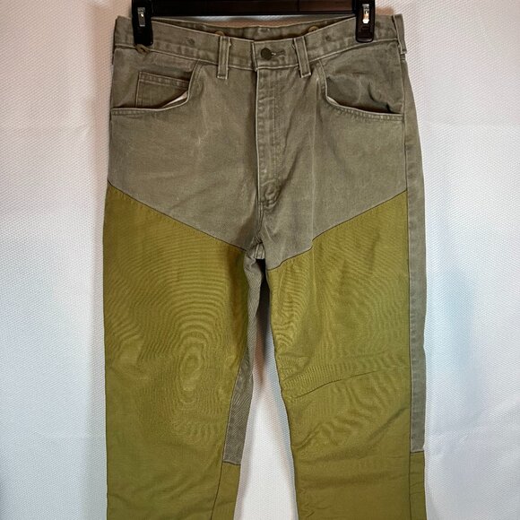 Wrangler Rugged Wear Tan Brown Brush Guard Jeans 34 x 32 Outdoors Hunting Work - Picture 1 of 11